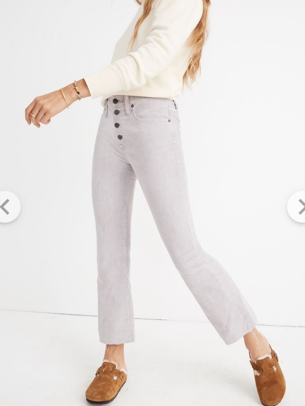 Madewell Cali Demi-Boot Jeans in Corduroy: Button-Front Edition